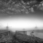 Kinderdijk an einem Tag im November