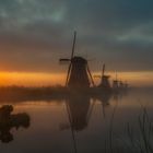 Kinderdijk im Nebel 