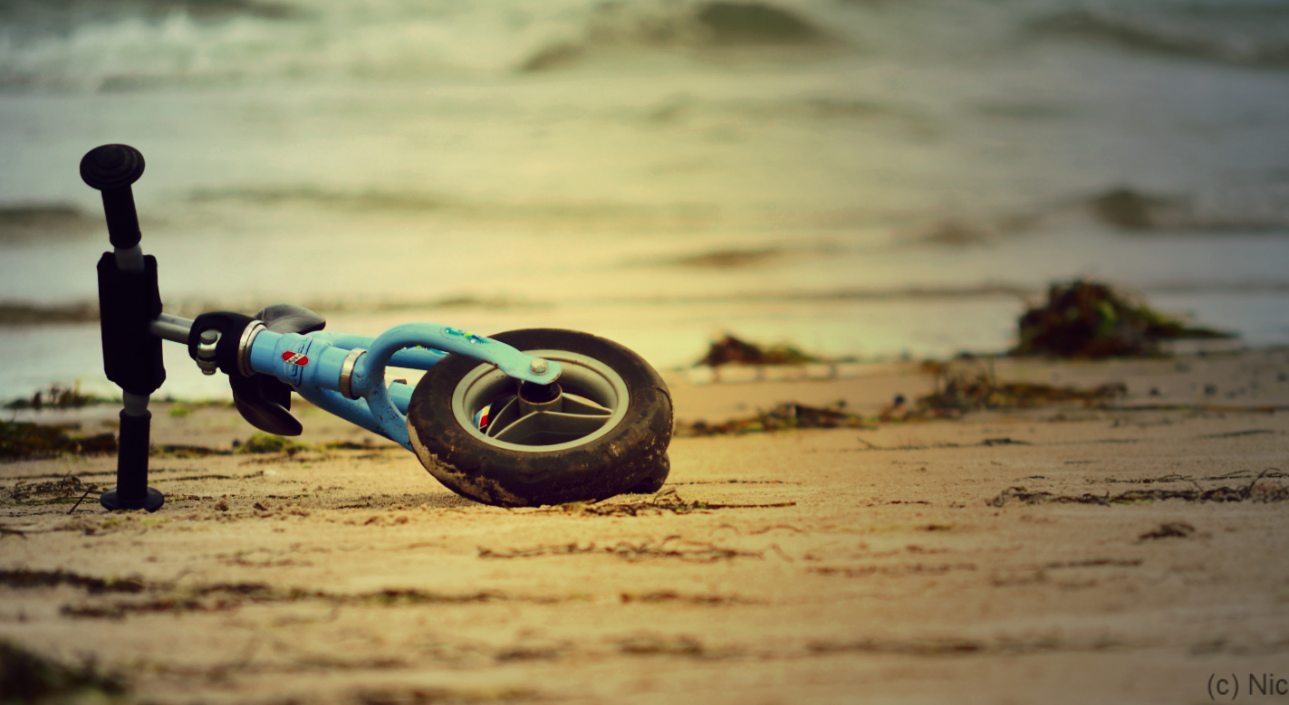 Kinderfahrrad am Warnemünder Strand