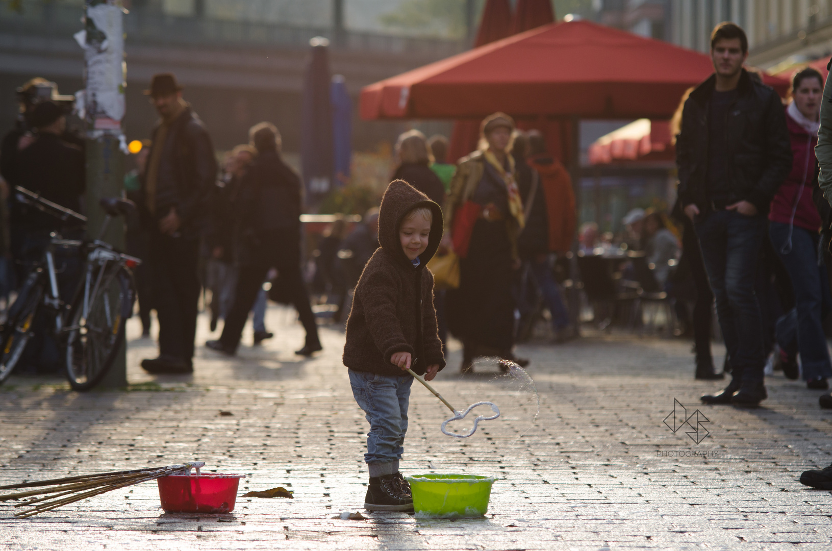 Kinderfreude Wasserblasen