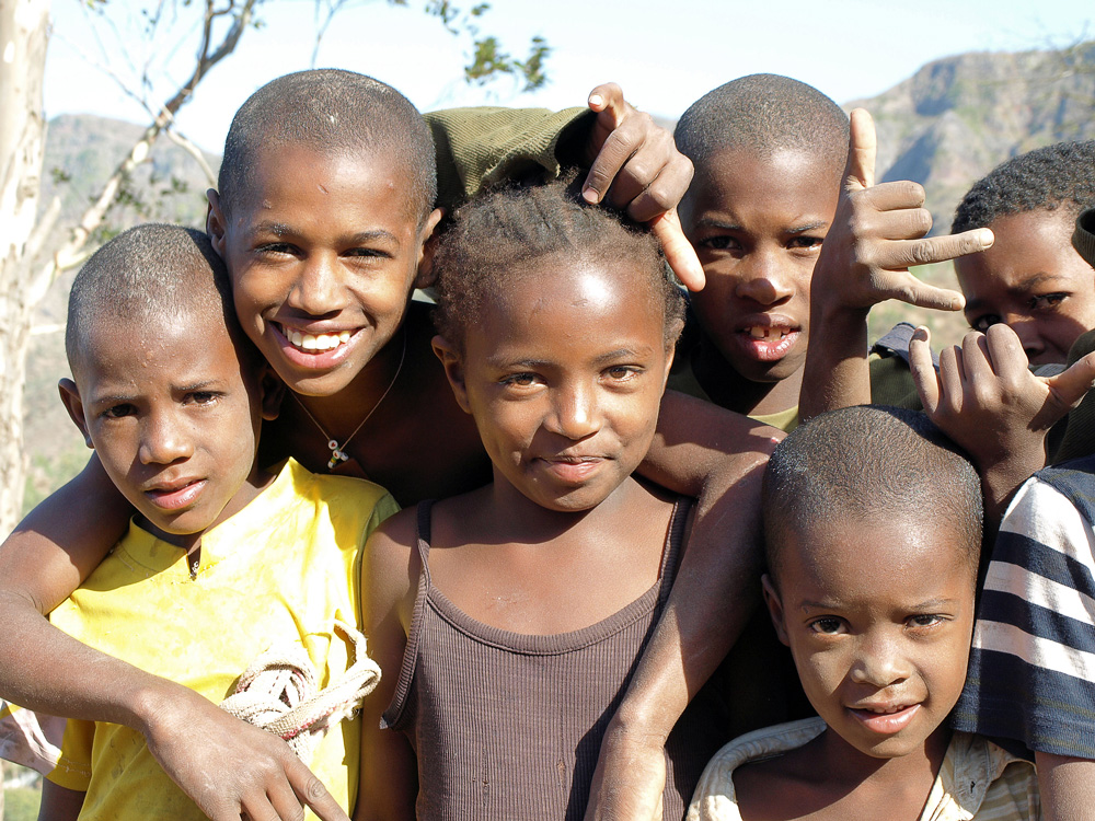 Kindergruppe auf Cabo Verde