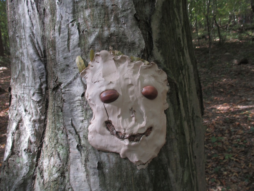 Kinderkunst im Wald