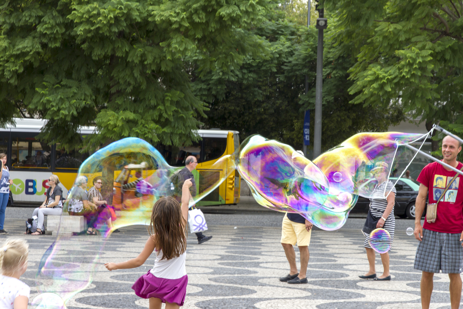 Kinderspaß mit Seifenblasen