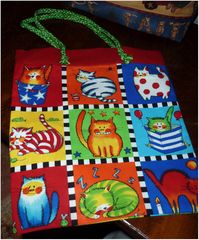 Kindertasche mit Katzenmotiven