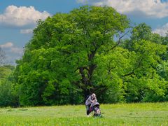 kinderwagen schieben...