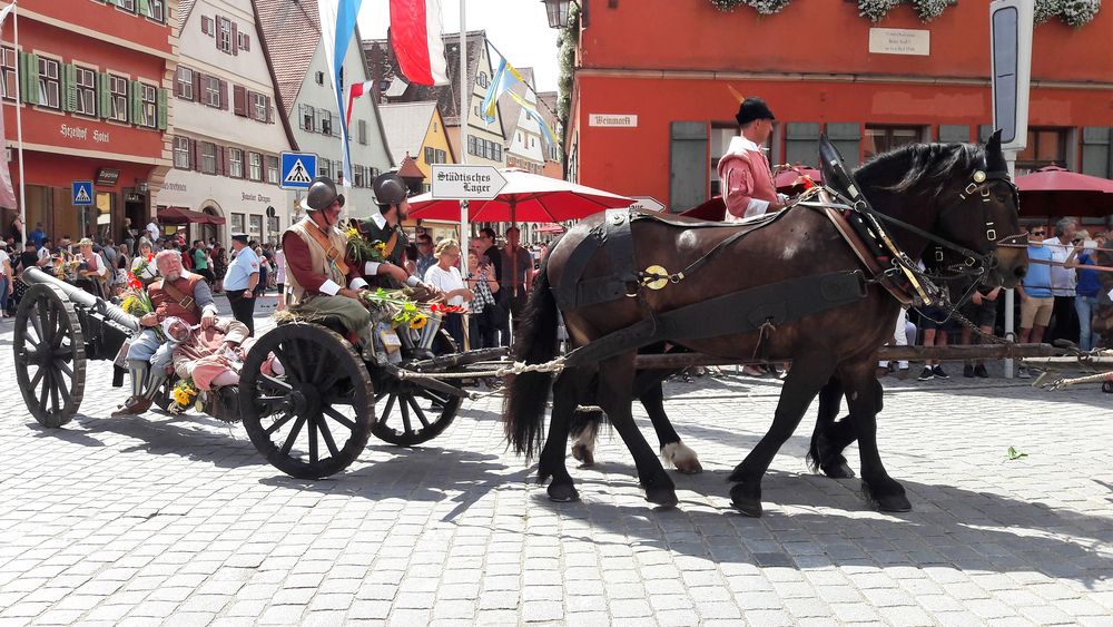 Kinderzeche Dinkelsbühl 2019 :Verwundeter auf Kanone 