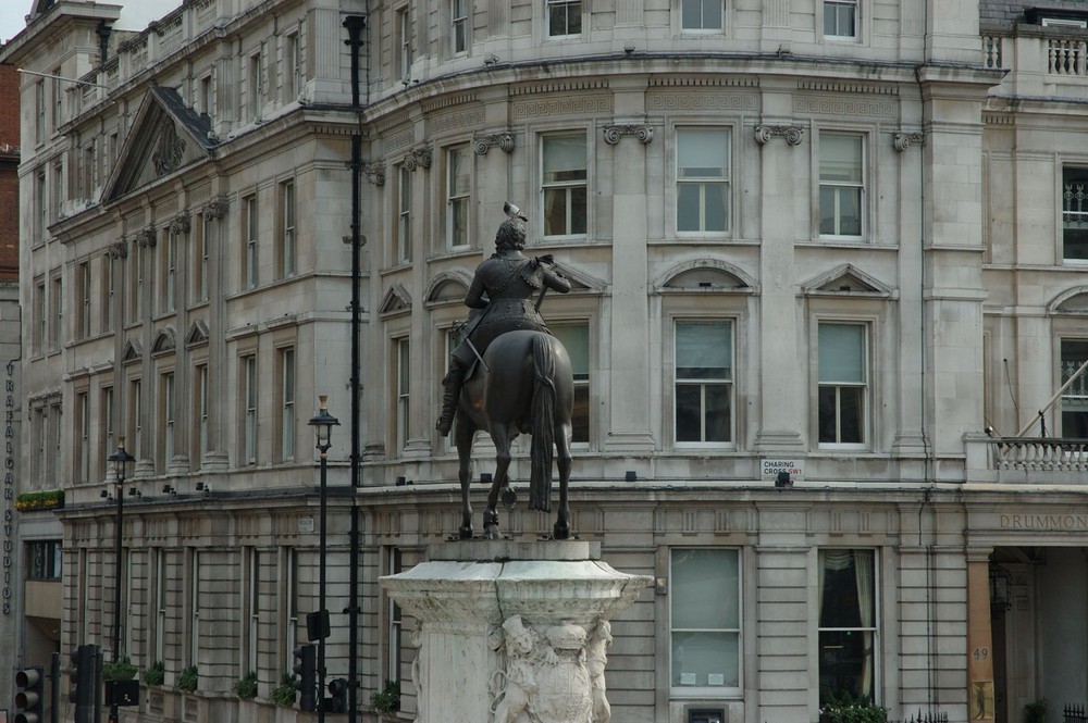 King Charles I and a pigeon