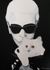 "King Karl" (Karl Lagerfeld) und seine geliebt "Choupette"