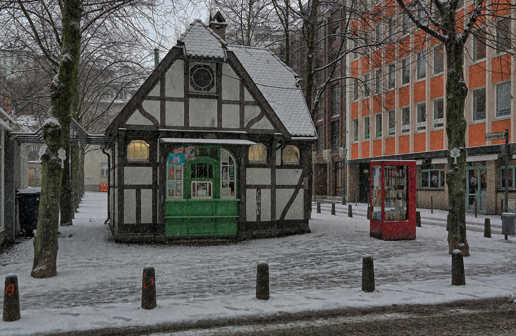 Kiosk im Winter