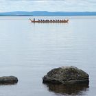 Kirchboot auf dem Siljansee auf der Fahrt  nach Rättvik 