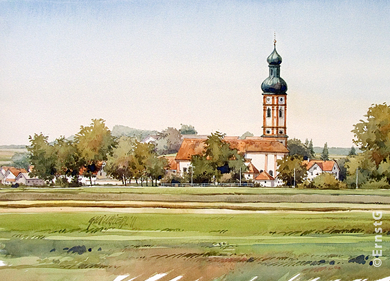 Kirchdorf (Aquarell - OD)