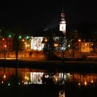 Kirche am Schloss bei Nacht