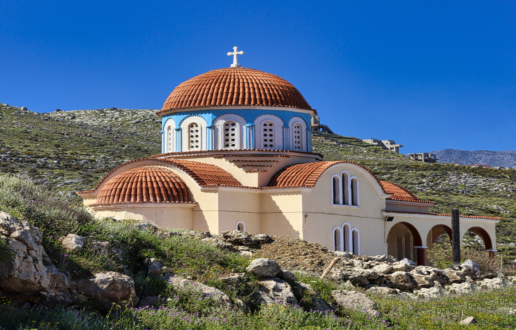 Kirche an der Petres Beach, Kreta