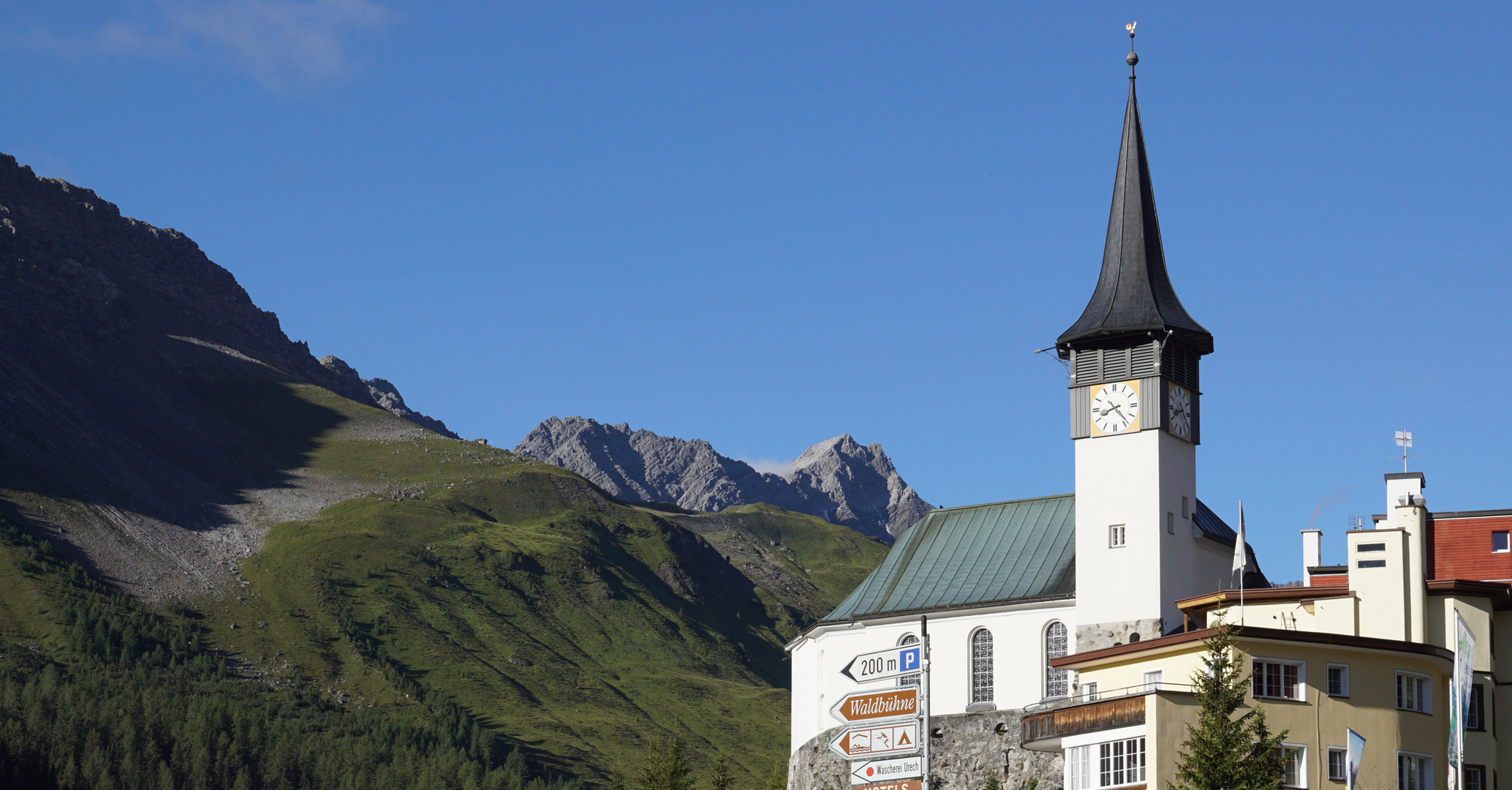 Kirche Arosa Dorf