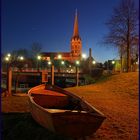 Kirche bei Nacht in Buxtehude