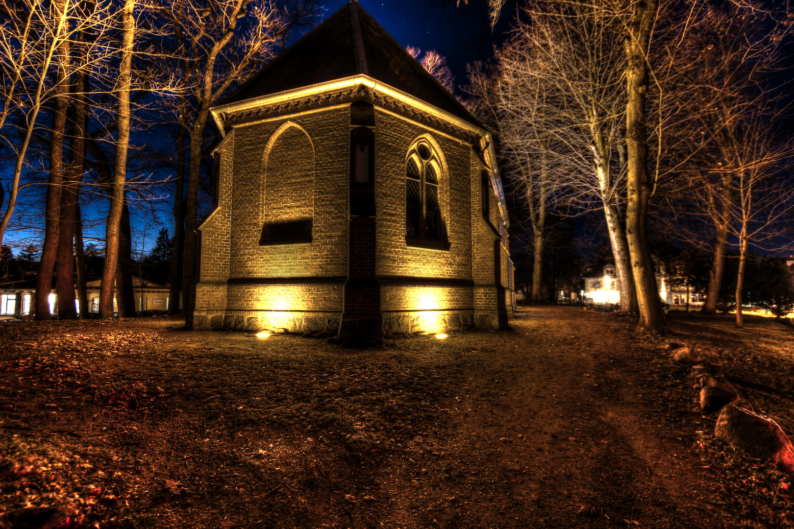 Kirche Boltenhagen in der Nacht