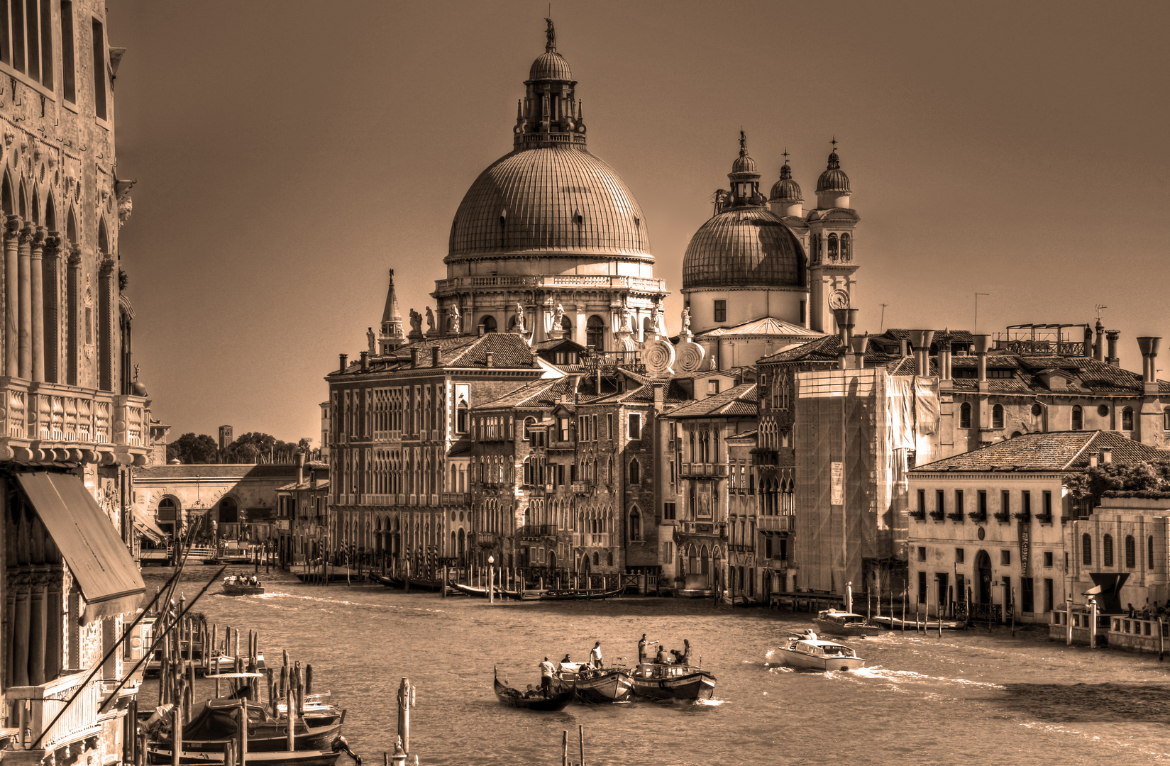 Kirche der Salute in sepia