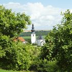 Kirche des deutsch-französischen Grenzdorfes Leidingen (Saarland)