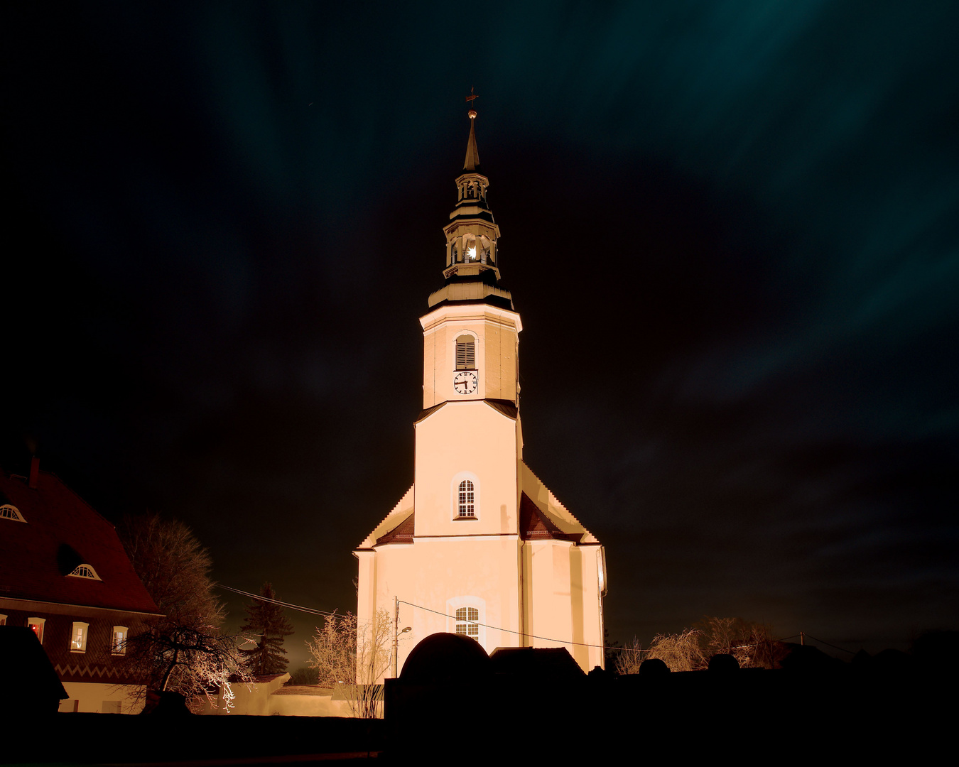 Kirche Eibau bei Nacht II