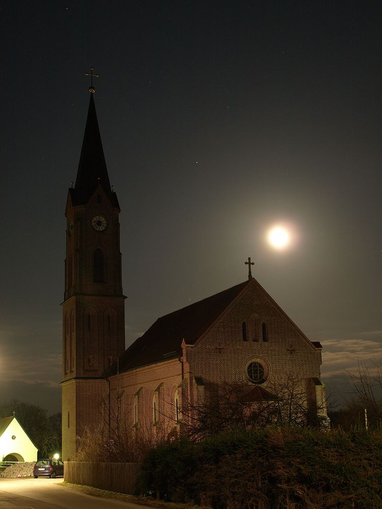 Kirche Gammelsdorf - nachts