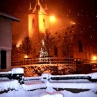 Kirche im Schneetreiben
