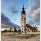 Kirche im Sonnenuntergang