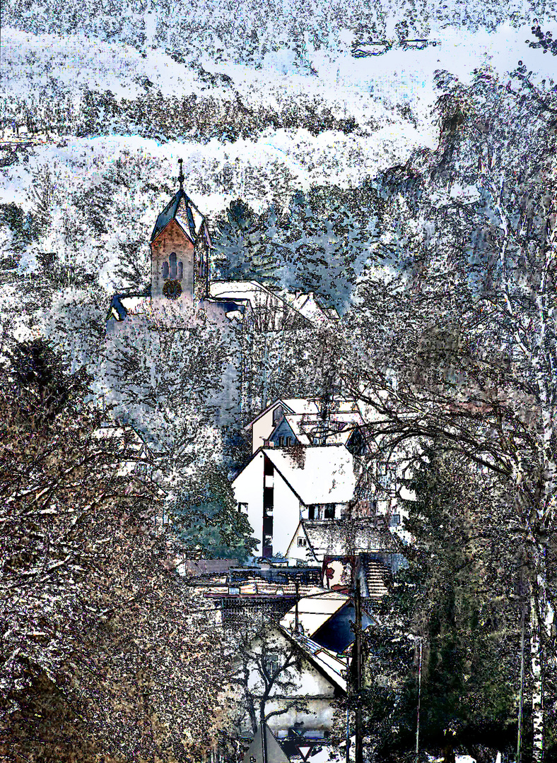 Kirche im Winterdorf