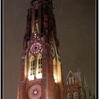 Kirche in Bremerhaven bei Nacht im Schnee