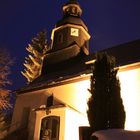 Kirche in Caselwitz bei Nacht