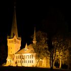 Kirche in Jokkmokk zur Nacht