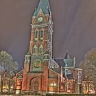 kirche in neheim bei nacht hdr