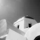 Kirche in Santorini (s/w)