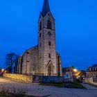 Kirche Klein Oschersleben zur blauen Stunde