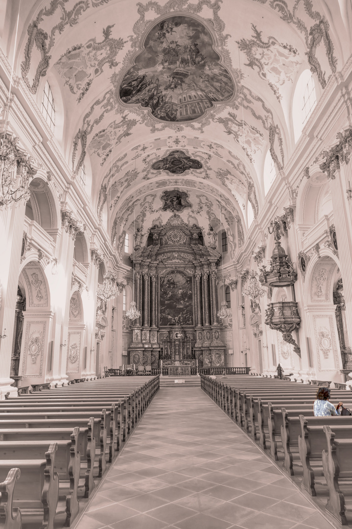 Kirche Luzern schwarz/weiß