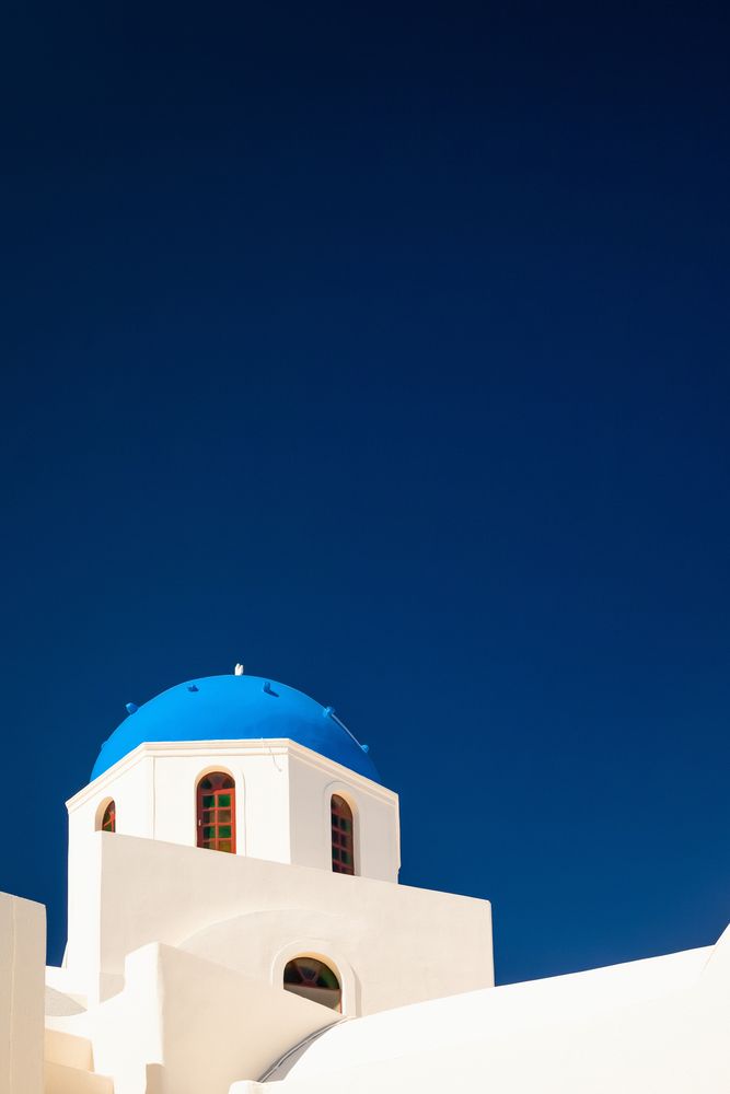 Kirche mit blauer Kuppel