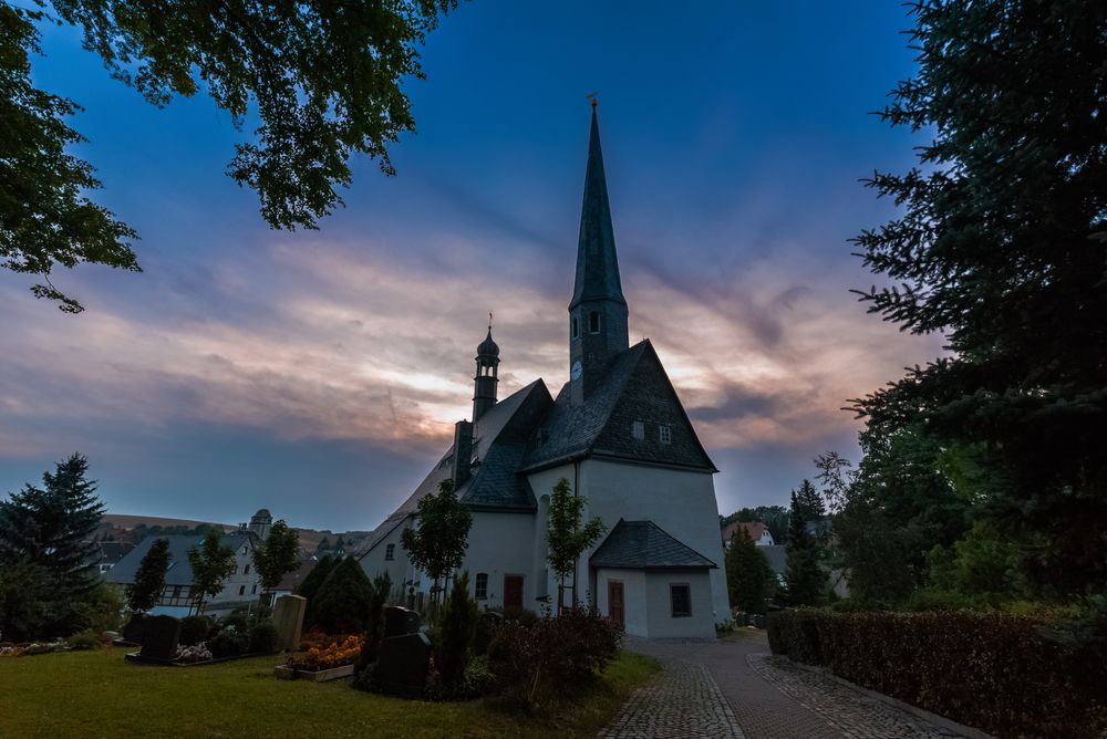 Kirche Mülsen St.Niclas Foto & Bild sonnenuntergang, himmel