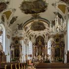 Kirche Otterswang von der Bank gesehen