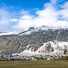 Kirche San Gian nach dem ersten Schneefall (16.10.2020)