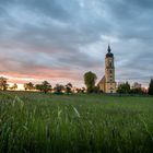 Kirche Sora bei Sonnenaufgang