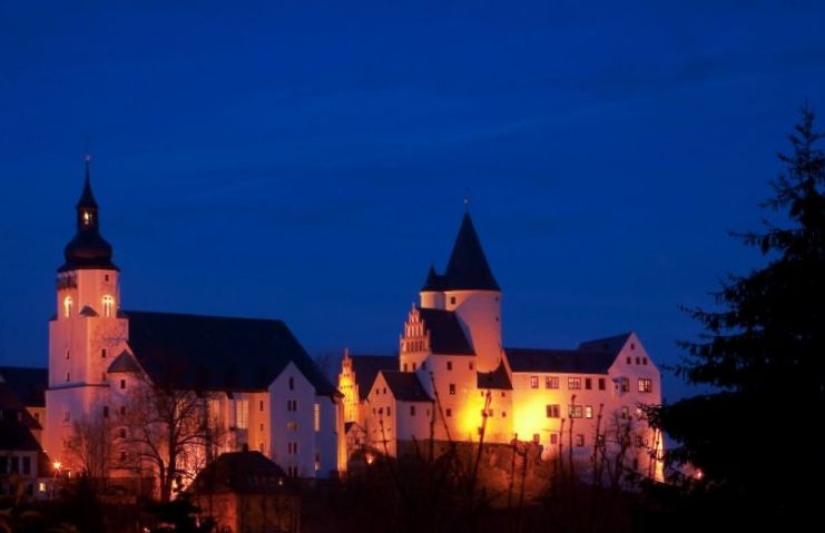 Kirche und Burg in Schwarzenberg