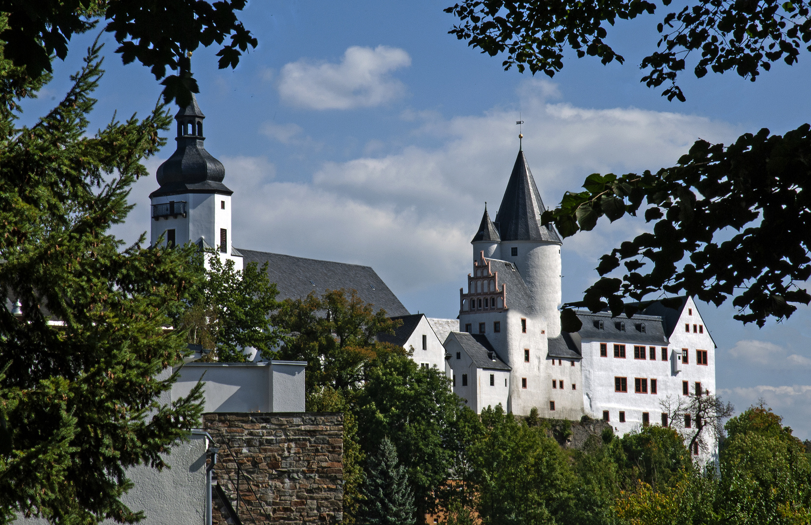 Kirche und Schloss in Schwarzenberg  