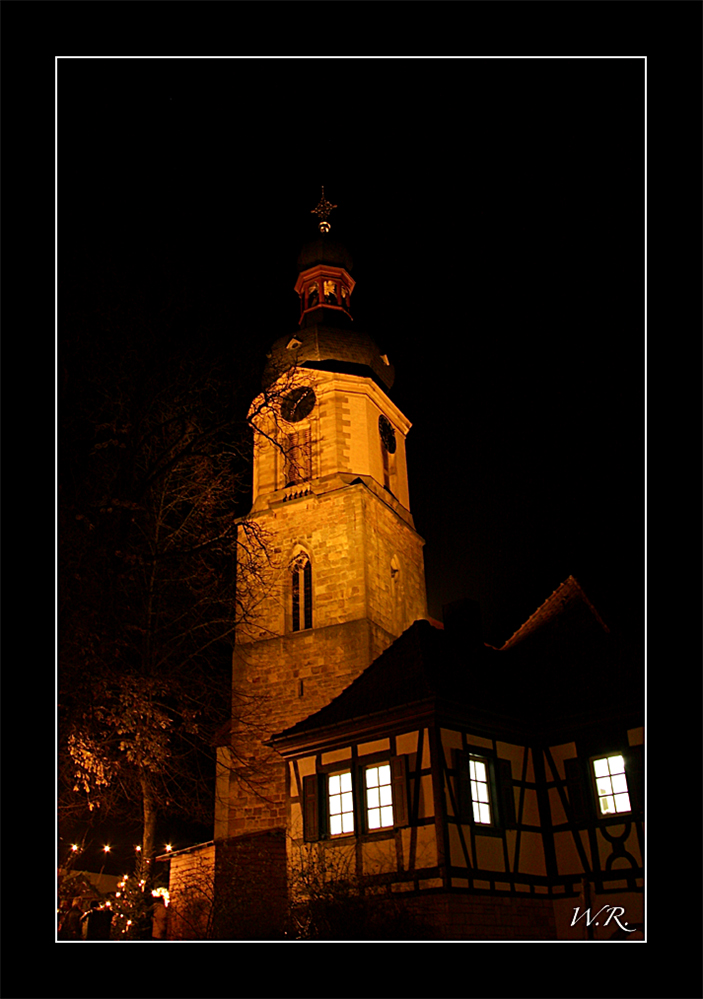 Kirche von Rheinzabern am Abend....
