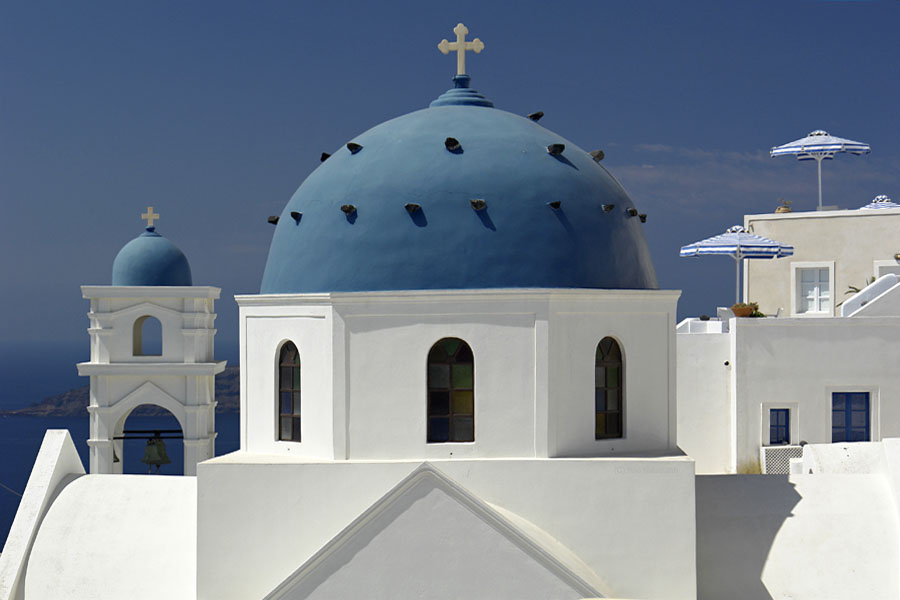 Kirchen auf Santorin bei Imerovigli