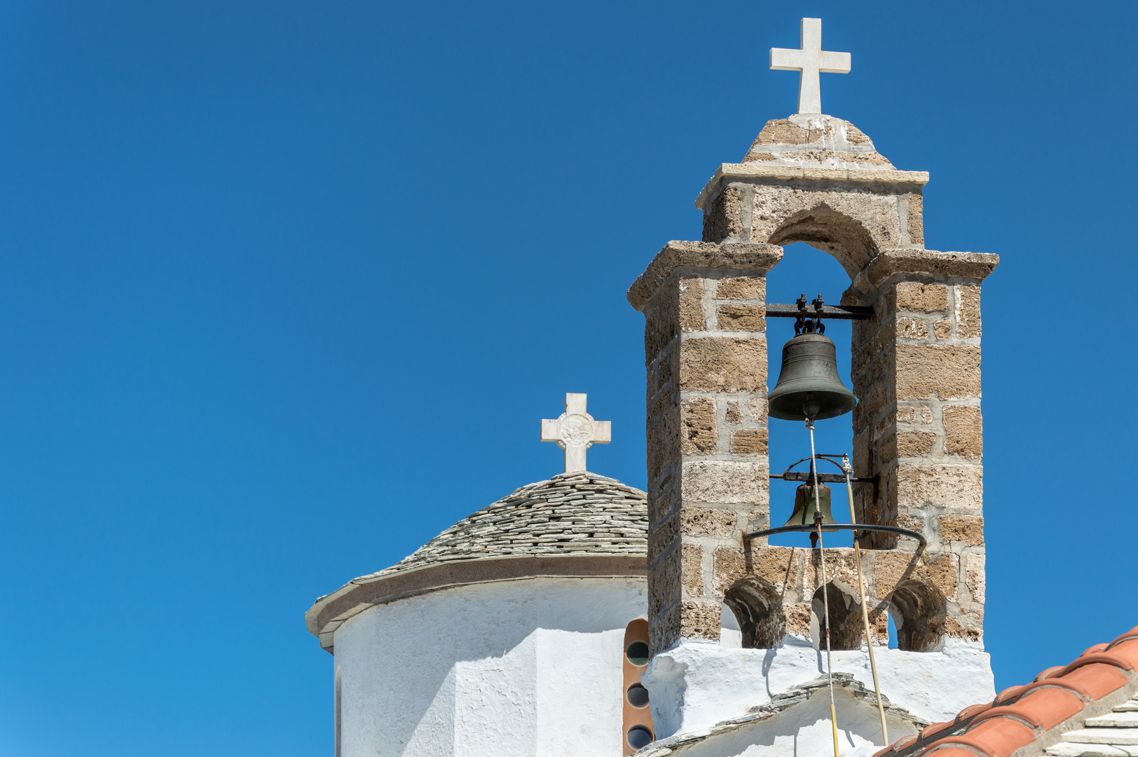 Kirchendetail, Insel Skopelos