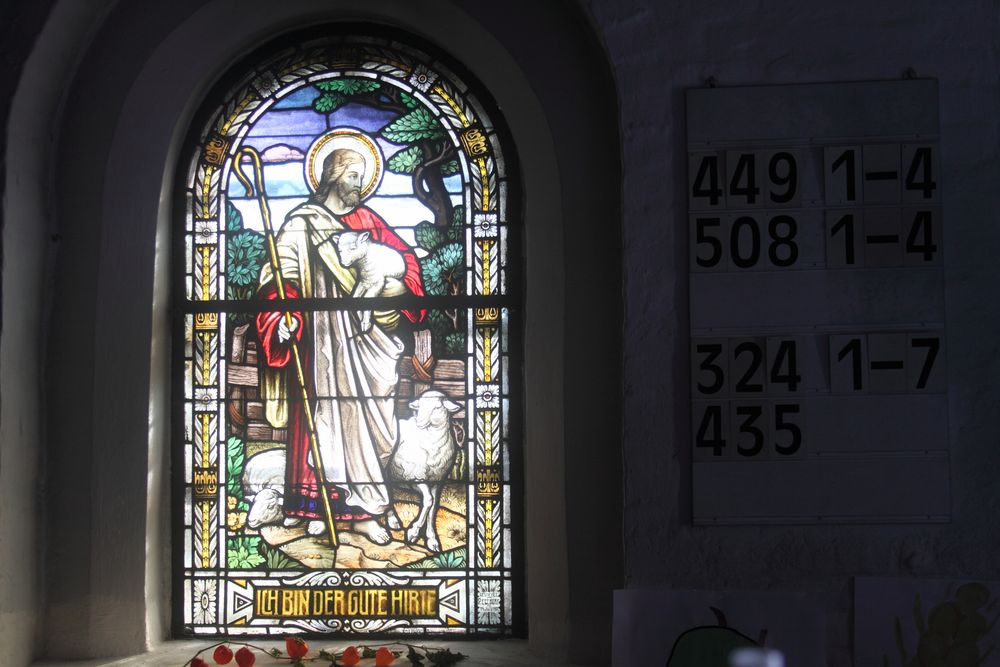 Kirchenfenster Kirche Hallig Hooge - Sankt Johannis