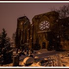 Kirchenruine in Wachau im abendlichen Winterkleid