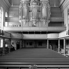 Kirchenschiff und Wiegleb-Orgel St. Gumbertus in Ansbach