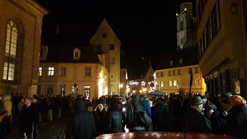 Kirchgang Heiliger Abend in Dinkelsbühl