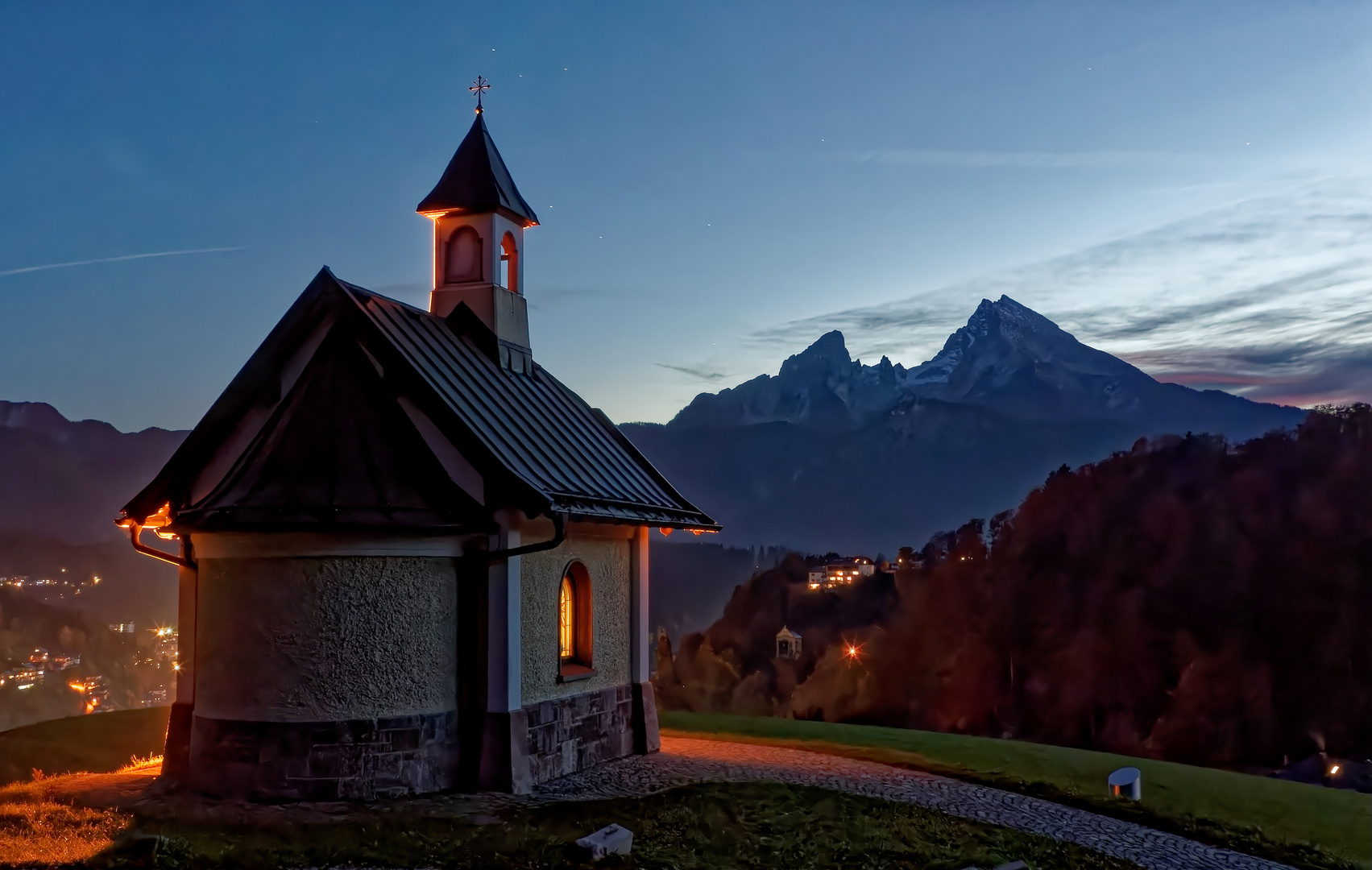 Kirchleitnkapelle vor Watzmann