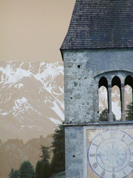 Kirchturm am Reschenpaß